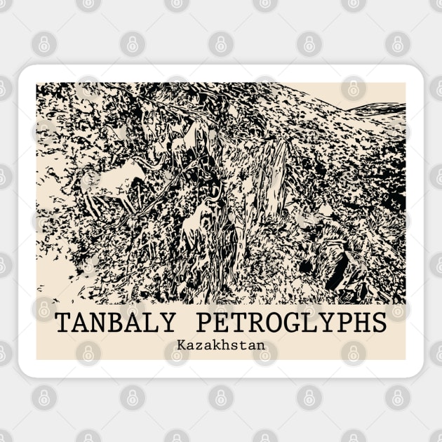 Tanbaly Petroglyphs - Kazakhstan Magnet by Lakeric